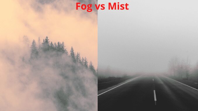 Fog vs mist Fog vs mist