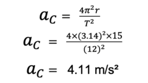 magnitude of centripetal acceleration 