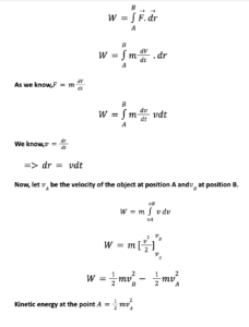 Work Energy Theorem Science Query