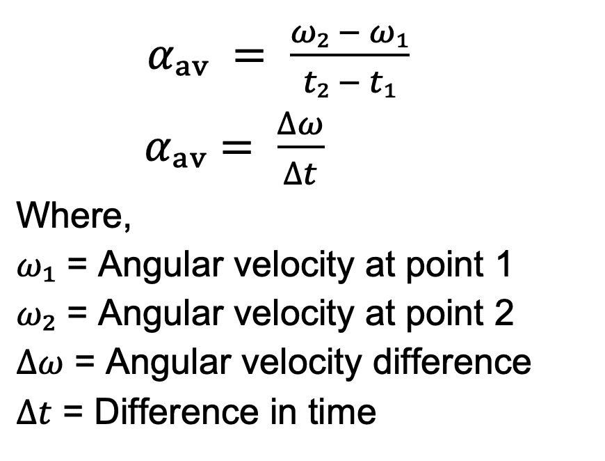 Formula for angular acceleration - Science Query