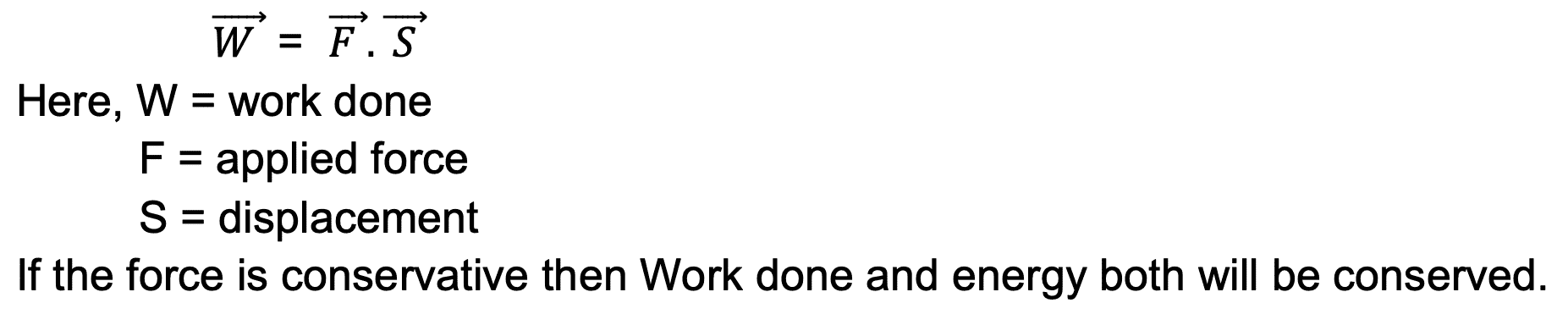 What is the Conservative force? Science Query