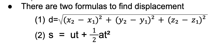 Displacement formula: Derivation and examples - ScienceQuery
